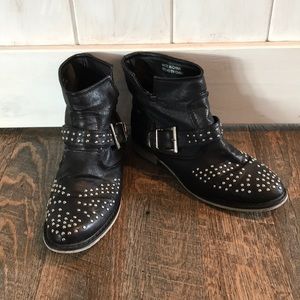 Forever 21 black studded boots